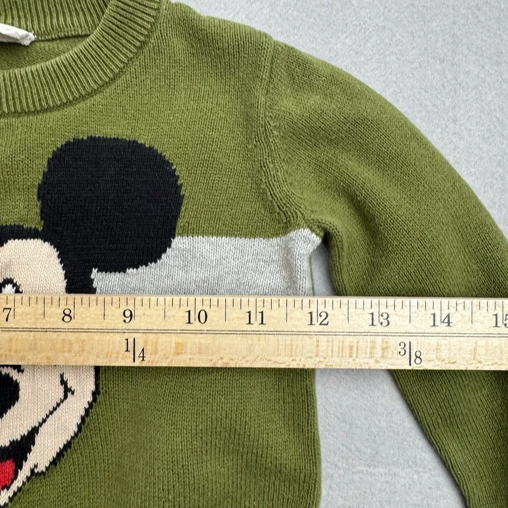 Baby Gap Disney Sweater 18-24M Mickey Mouse Green Long Sleeve Cotton‎ Toddler